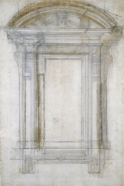 Study of a Window with a Semi-Circular Gable, c.1546 by Michelangelo Buonarroti
